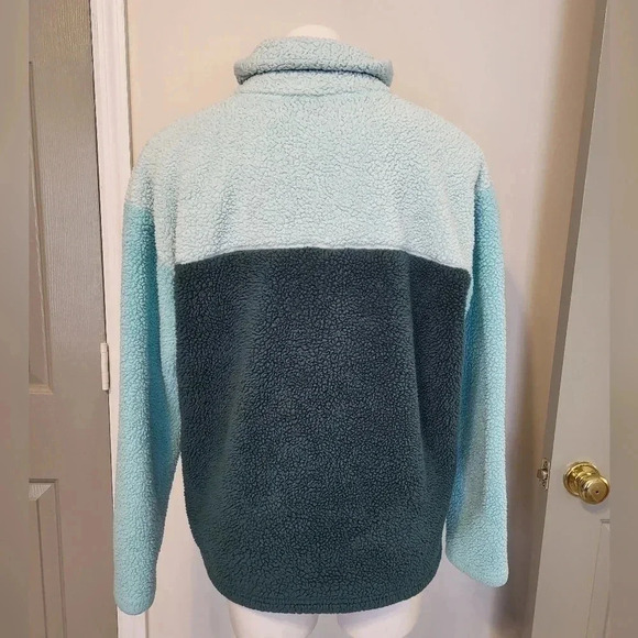 Eddie Bauer Quest Plush Snap Mockneck Colorblock Fleece Pullover(L) - Picture 5 of 8